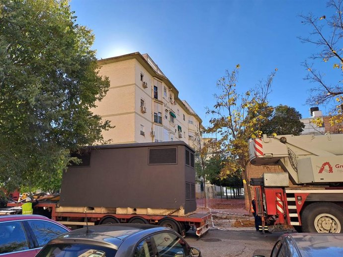 Uno de los nuevos centros de transformación de Endesa en zonas con especial incidencia de sobrecarga eléctrica en Sevilla