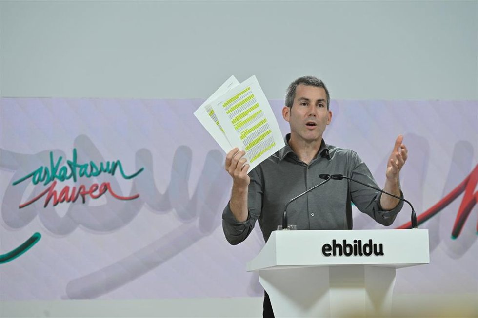 Archivo - El secretario de Acción Política de EH Bildu, Arkaitz Rodriguez