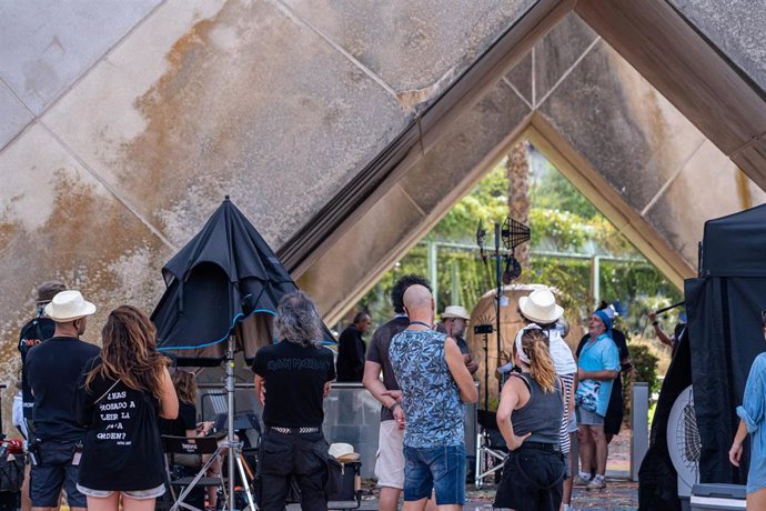 Archivo - Preparativos del rodaje de la serie '1992', en el entorno de la Cartuja, a 24 de agosto en Sevilla (Andalucía, España). 