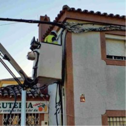 Obras de Endesa en Guadalcacín.