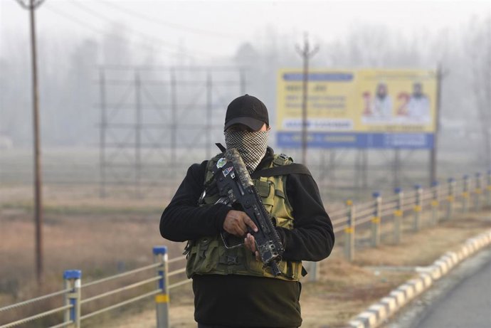 Imagen de archivo de un policía de India.