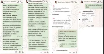 El WhatsApp de Mazón a Pradas tras alertarle ella la mañana del 29O de que "preocupa" el barranco del Poyo: "Cojonudo"