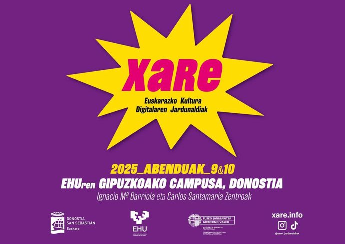 Xare Euskarazko Kultura Digitalaren VI. Jardunaldiak egingo dira datorren astean Donostian