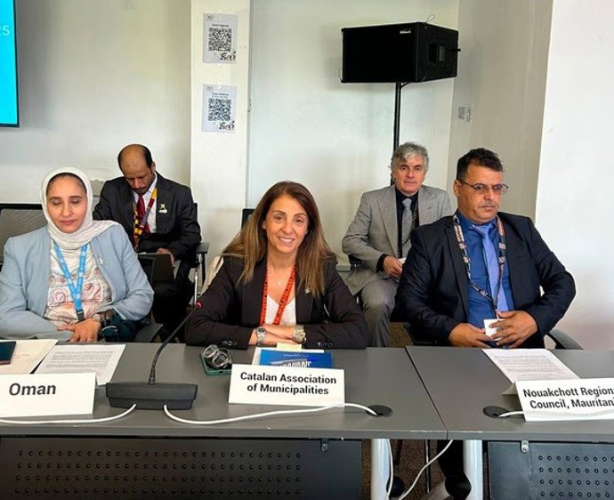 (C) La Presidenta De L'associació Catalana De Municipis (ACM), Meritxell Budó, En Un Instante Previo A Su Intervención En El Cities And Regions Summit, Cumbre Previa A La 7 Asamblea De Las Naciones Unidas Para El Medio Ambiente (UNEA-7) De Nairobi (Kenia)