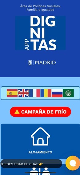 El Ayuntamiento activa una app que informa a personas sin hogar de comedores, alojamientos y baños a su disposición