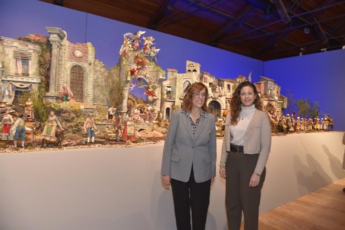 Armisén, durante la inauguración del belén napolitano y dioramas costumbristas.