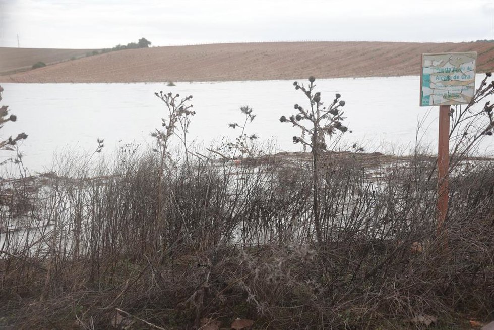 Archivo - El rio Guadiana a su paso por la SE-40, a 31 de octubre de 2024, en Sevilla (Andalucía, España).