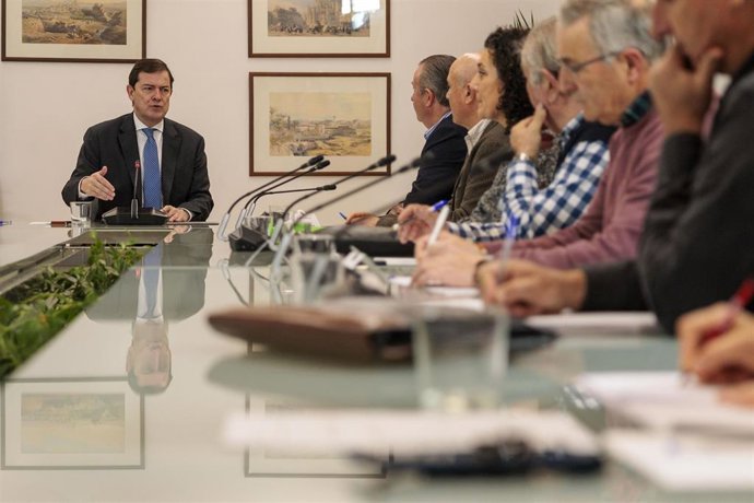 El presidente de la Junta, Alfonso Fernández Mañueco, preside la reunión del Consejo Agrario de Castilla y León