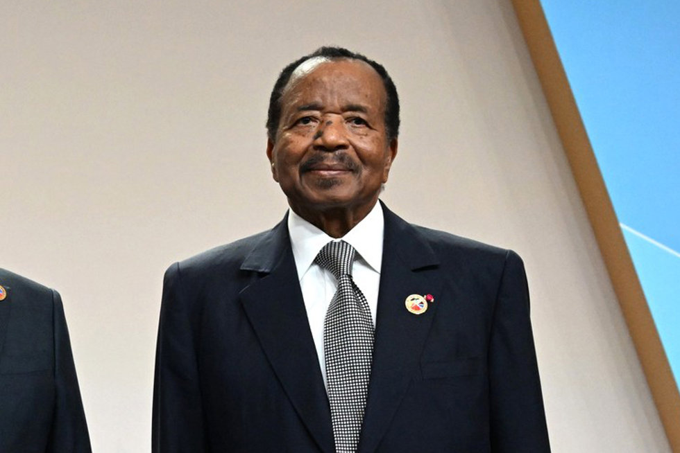 Archivo - El presidente de Camerún, Paul Biya, durante un acto en San Petersburgo, Rusia (archivo)