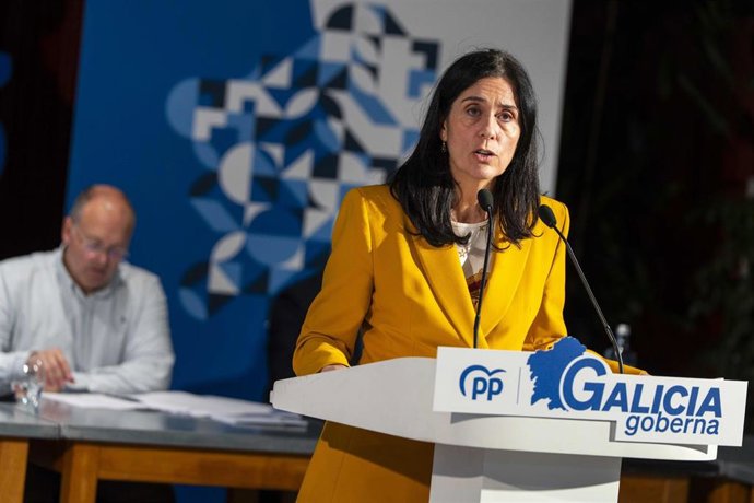 La secretaria xeral del PPdeG, Paula Prado, en un acto en Santiago de Compostela