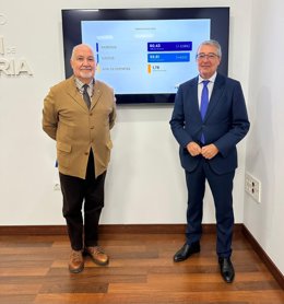 El alcalde de Rincón de la Victoria, Francisco Salado, y el concejal de Hacienda, Antonio Fernández