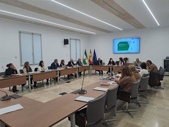 Reunión de la Comisión Provincial del Servicio Andaluz de Empleo (SAE) en Córdoba.