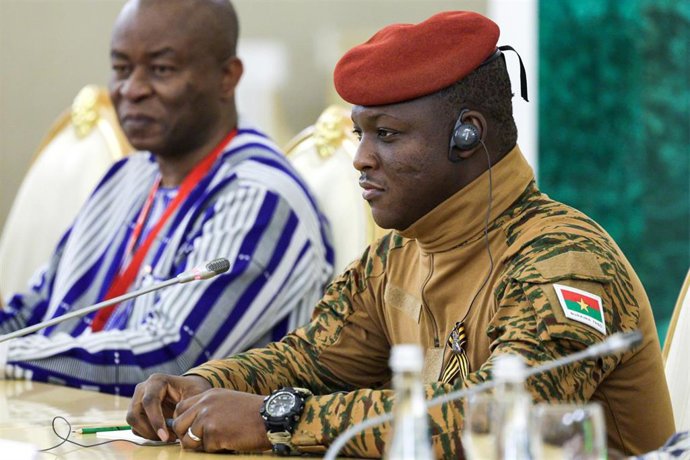 Archivo - El líder de la junta militar de Burkina Faso, Ibrahim Traoré