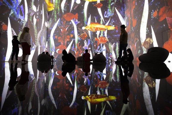 Archivo - 'Magia de los peces', obra de Paul Klee proyectada en ‘De Monet a Kandinski. Arte revolucionario’