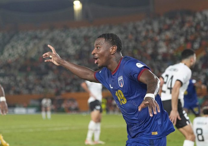 Archivo - 22 January 2024, Ivory Coast, Abidjan: Cap Verde's Kenny Rocha Santos celebrates his side's second goal of the game during the Africa Cup of Nations Group B soccer match between Cape Verde and Egypt at the Felix Houphouet-Boigny Stadium. Photo: 