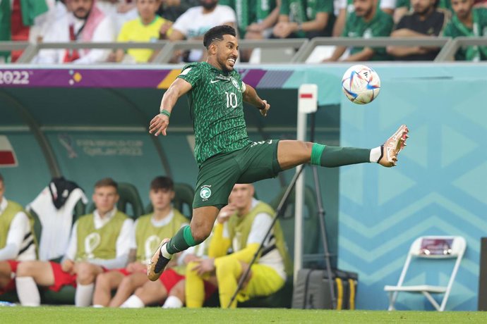 Archivo - Salem Al Dawsari of Saudi Arabia during the FIFA World Cup 2022, Group C football match between Poland and Saudi Arabia on November 26, 2022 at Education City Stadium in Doha, Qatar - Photo Sebastian El-Saqqa / firo Sportphoto / DPPI