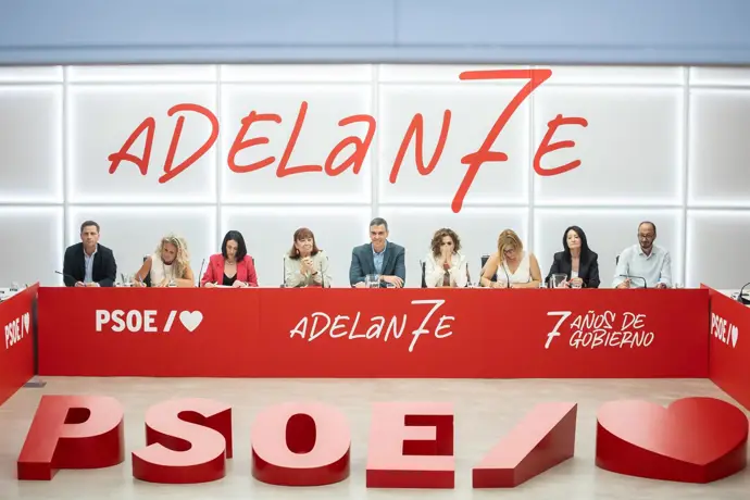 Reunión de la Comisión Ejecutiva Federal del PSOE en la sede de Ferraz
