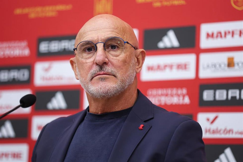 Luis de la Fuente, en una rueda de prensa.