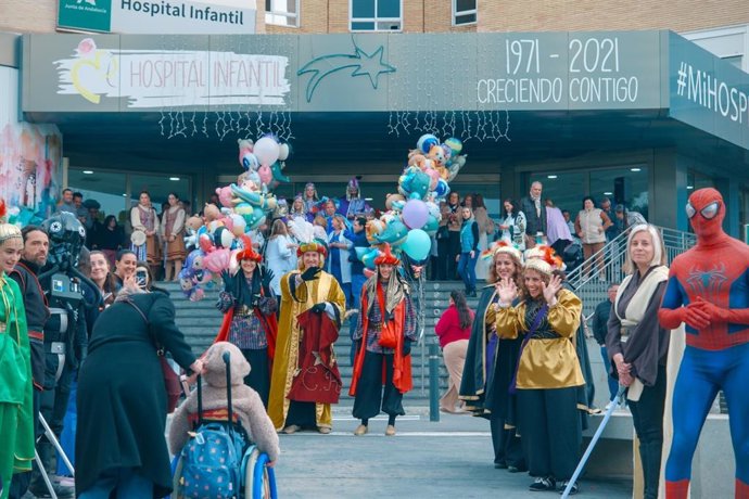 Actividades navideñas en el Hospital Virgen del Rocío de Sevilla.