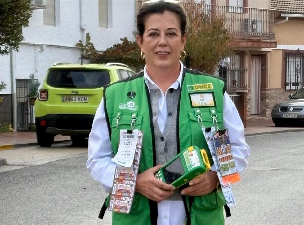 María Dolores Pacheco, vendedora de la ONCE.