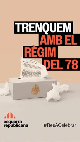 Cartel de ERC en el Día de la Constitución