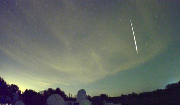 Bólido celeste detectado por el complejo astronómico de La Hita en 2025.
