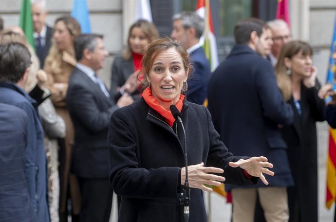 La ministra de Sanidad, Mónica García, durante el acto institucional por el Día de la Constitución, en el Congreso de los Diputados, a 6 de diciembre de 2025, en Madrid (España).