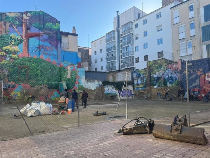 Solar del Circo Social de Las Armas que está siendo acondicionado.