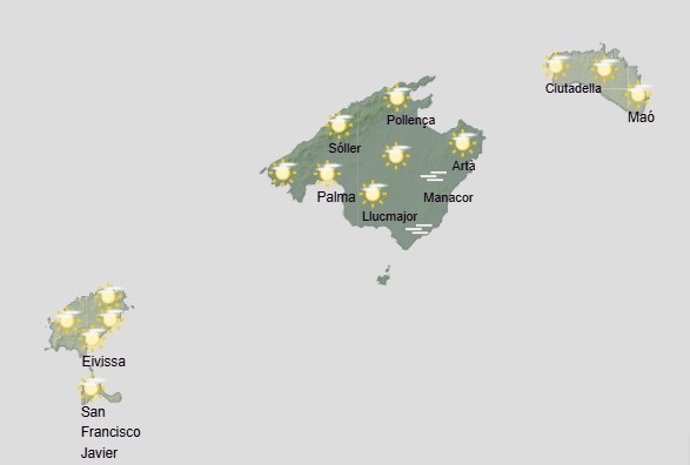 El tiempo hoy, domingo 7 de diciembre, en Baleares.