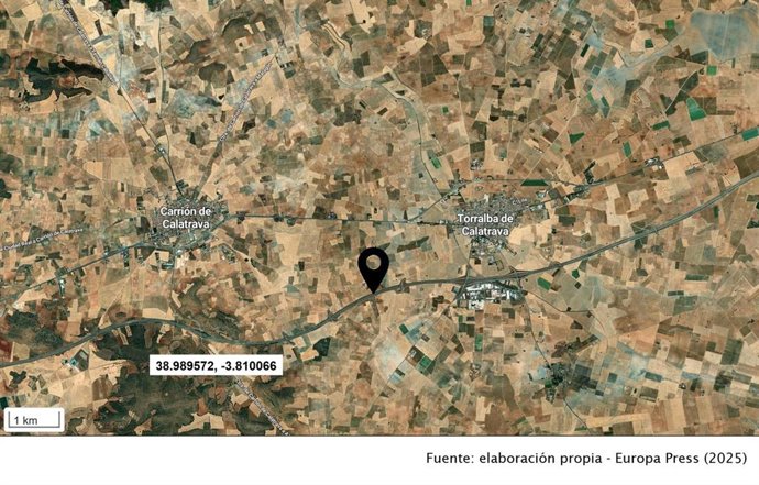 El accidente se ha producido en el kilómetro 12 de la A-43 a su paso por el municipio de Torralba de Calatrava.