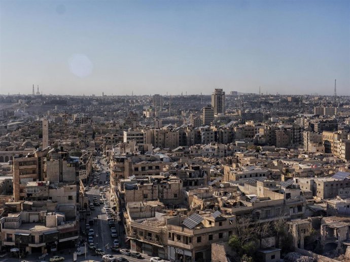 Archivo - Vista general de la ciudad de Alepo, en el norte de Siria (archivo)