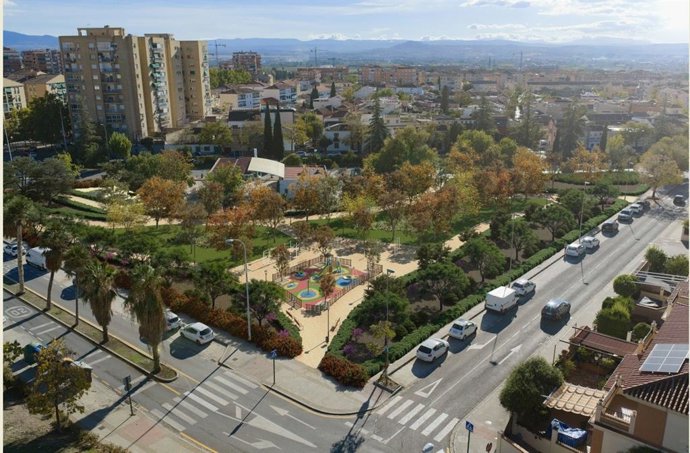 Proyecto de zona verde en la Avenida de Andalucía, en Granada capital.