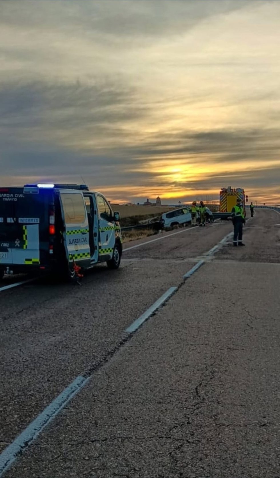 Tramo de la A-1403 donde  este domingo ha perdido la vida un joven de 26 años tras salirse de la calzada el vehículo que conducía y chocar contra un guardarraíl.