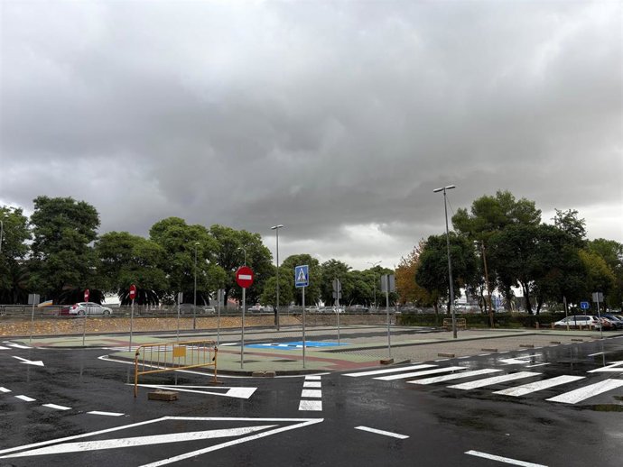 Archivo - Obras urbanísticas en el barrio de Santa Aurelia de Sevilla