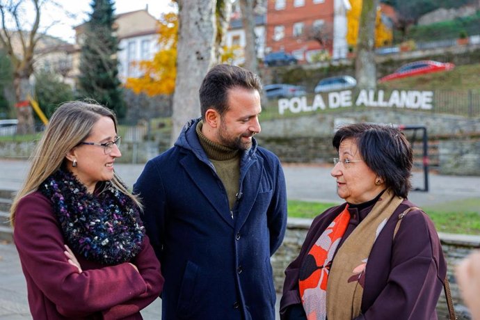 El presidente del Partido Popular de Asturias, Álvaro Queipo, este domingo en Pola de Allande.