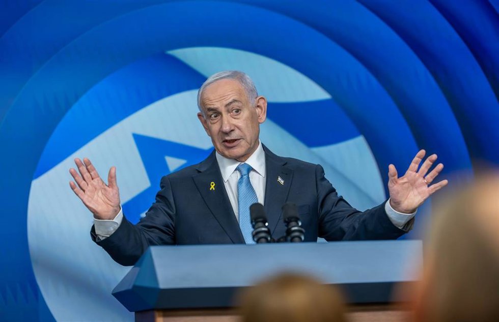 Archivo - El primer ministro de Israel, Benjamin Netanyahu, en rueda de prensa con el canciller de Alemania, Friedrich Merz, a 7 de diciembre de 2026 