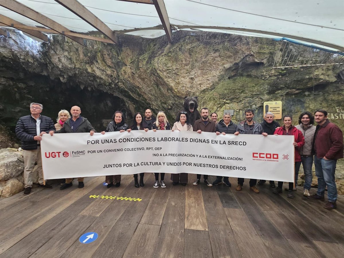 Los sindicatos de la SRECD vuelven a reclamar en Puente Viesgo la negociación de un convenio colectivo propio