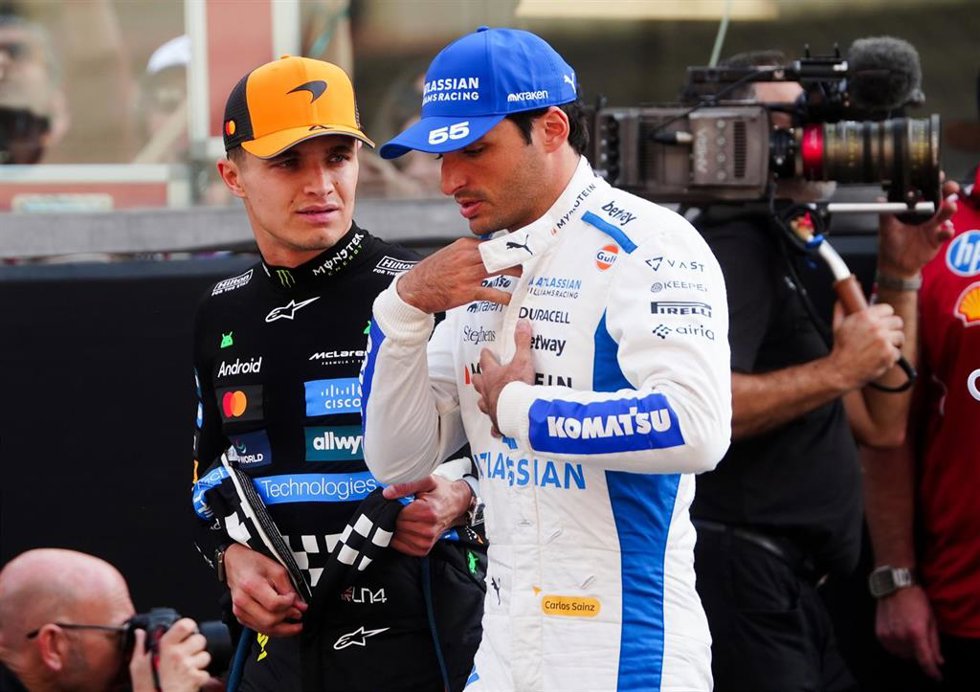 Lando Norris y Carlos Sainz en Abu Dabi