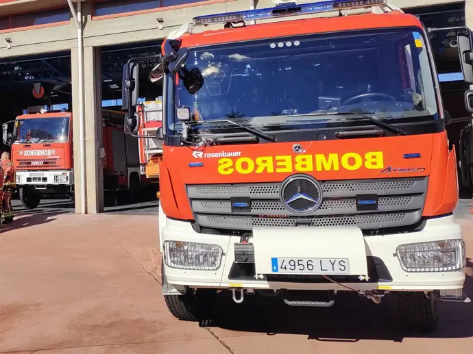 Vehículo del servicio de bomberos en Salamanca