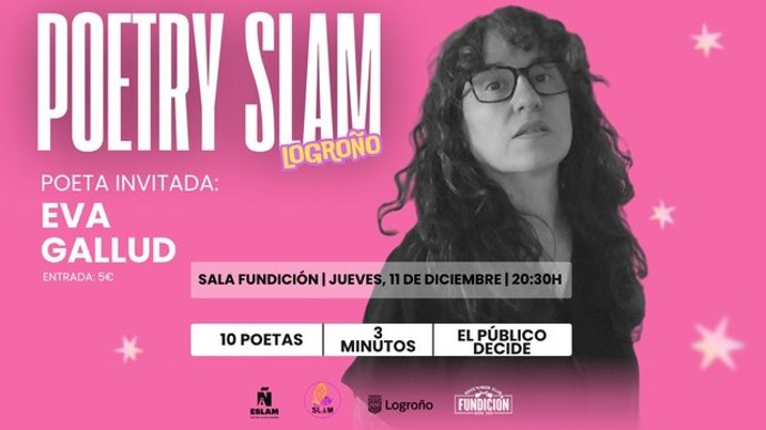 Poetry Slam cierra el año este jueves con la voz única de la poeta y traductora Eva Gallud