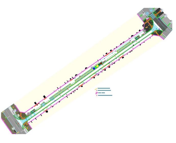 Esquema de la reforma integral de la calle Utrillas, en Las Fuentes