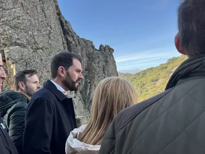 Álvaro Sánchez Cotrina durante su visita a Monfragüe.