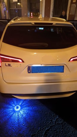 Taxi intervenido por la Policía Local de Las Palmas de Gran Canaria