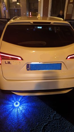 Taxi intervenido por la Policía Local de Las Palmas de Gran Canaria