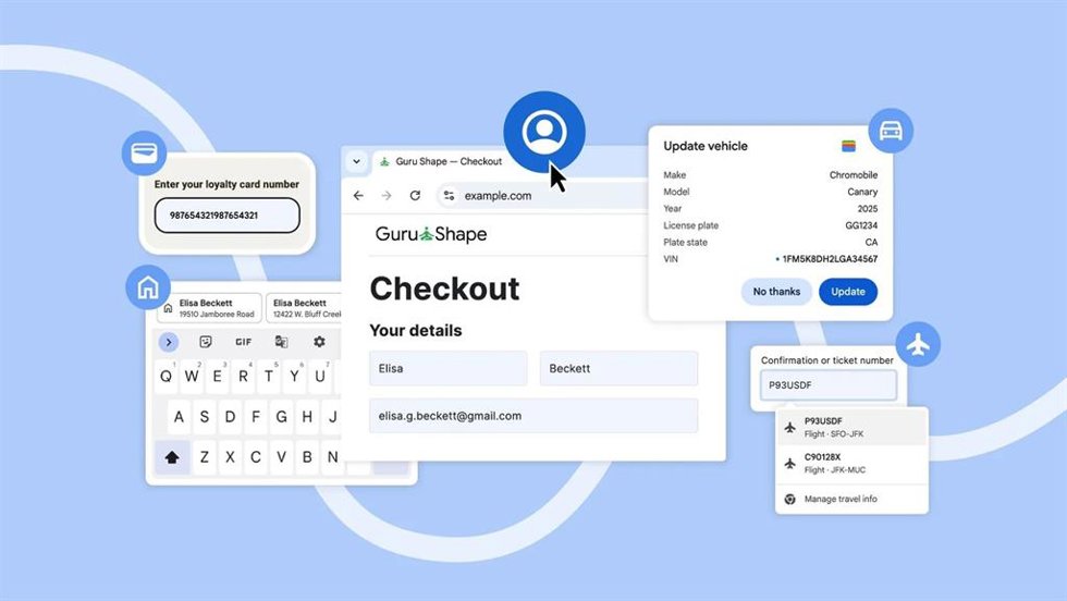 Nuevas funciones de autocompletado en Chrome.