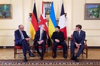 Zelenski se reúne con Starmer, Macron y Merz para garantizar una "seguridad real" para Ucrania