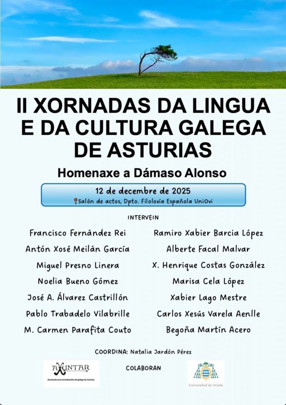 Oviedo acoge las 'II Xornadas de lingua e cultura galega de Asturias' en homenaje a Dámaso Alonso