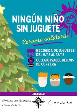 Cartel de la recogida de juguetes