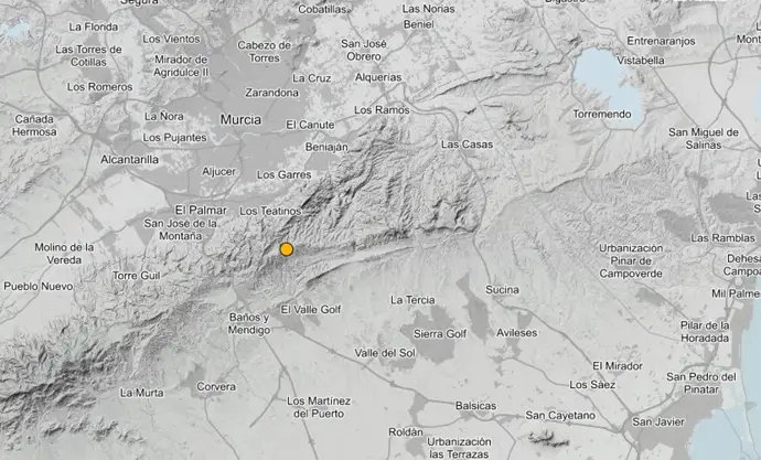 Lugar del terremoto