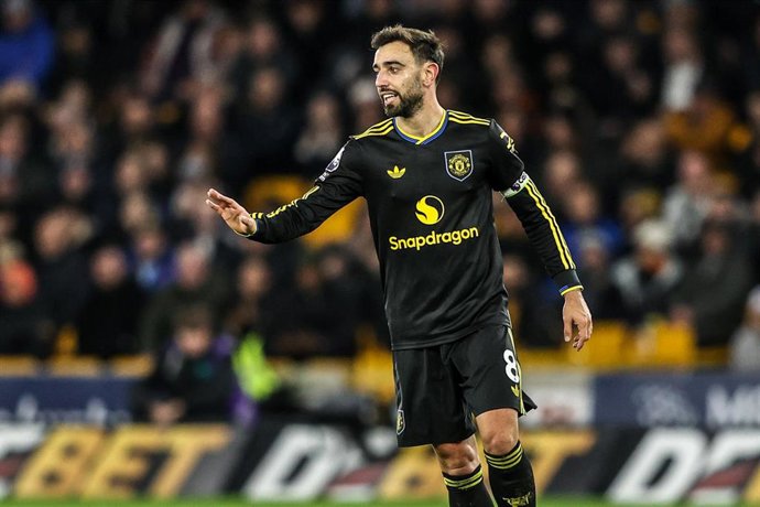 Bruno Fernandes durante el Wolverhampton Wanderers-Manchester United